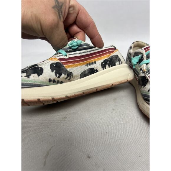 Ariat Hilo Moc Toe Buffalo Print Casual Shoes 10040306 Size 8 Womens Western - Picture 7 of 10